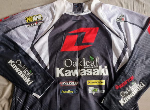 Alex Snow GP race shirt - Oakleaf Kawasaki - Pre-owned - Image 3